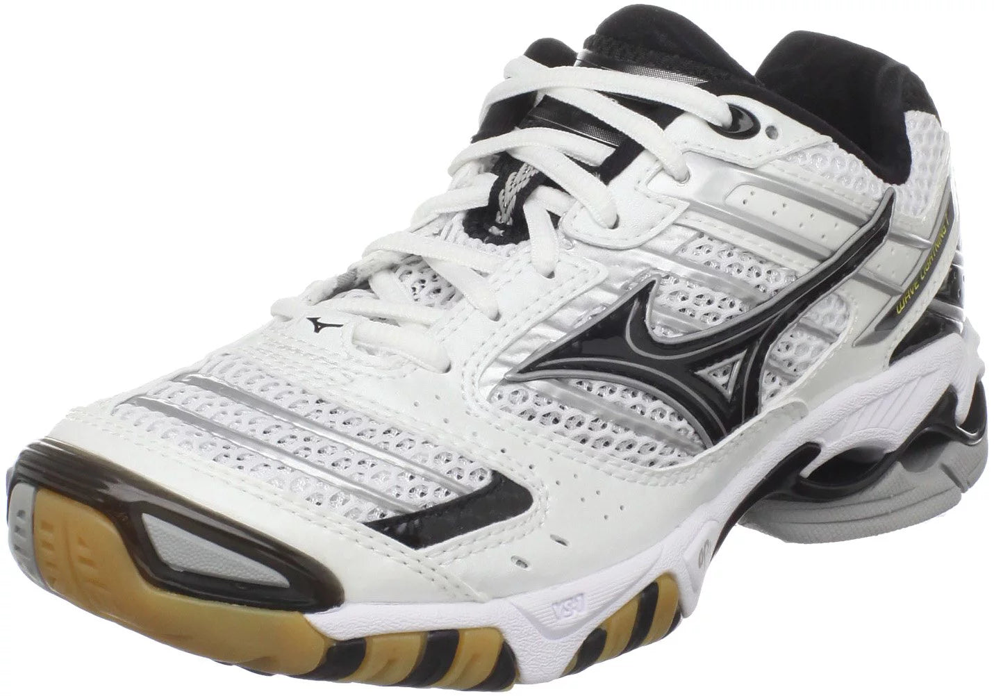 Mizuno Women's Wave Lightning 7, White/Black 6.5
