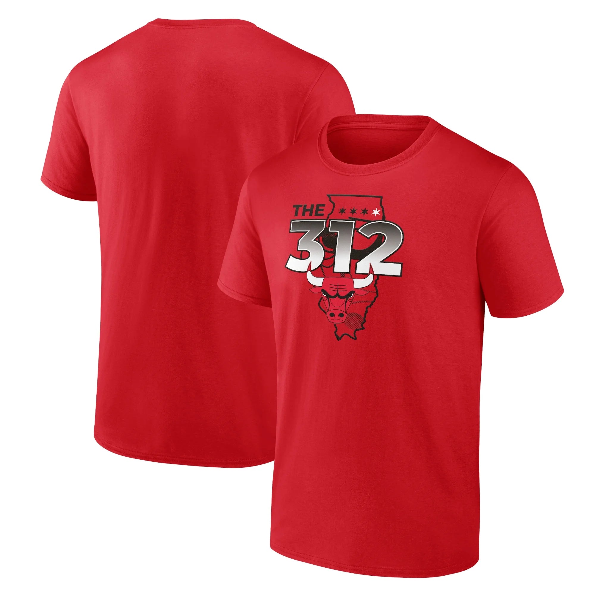 Men's Fanatics Branded Red Chicago Bulls Pick & Roll Coverage T-Shirt