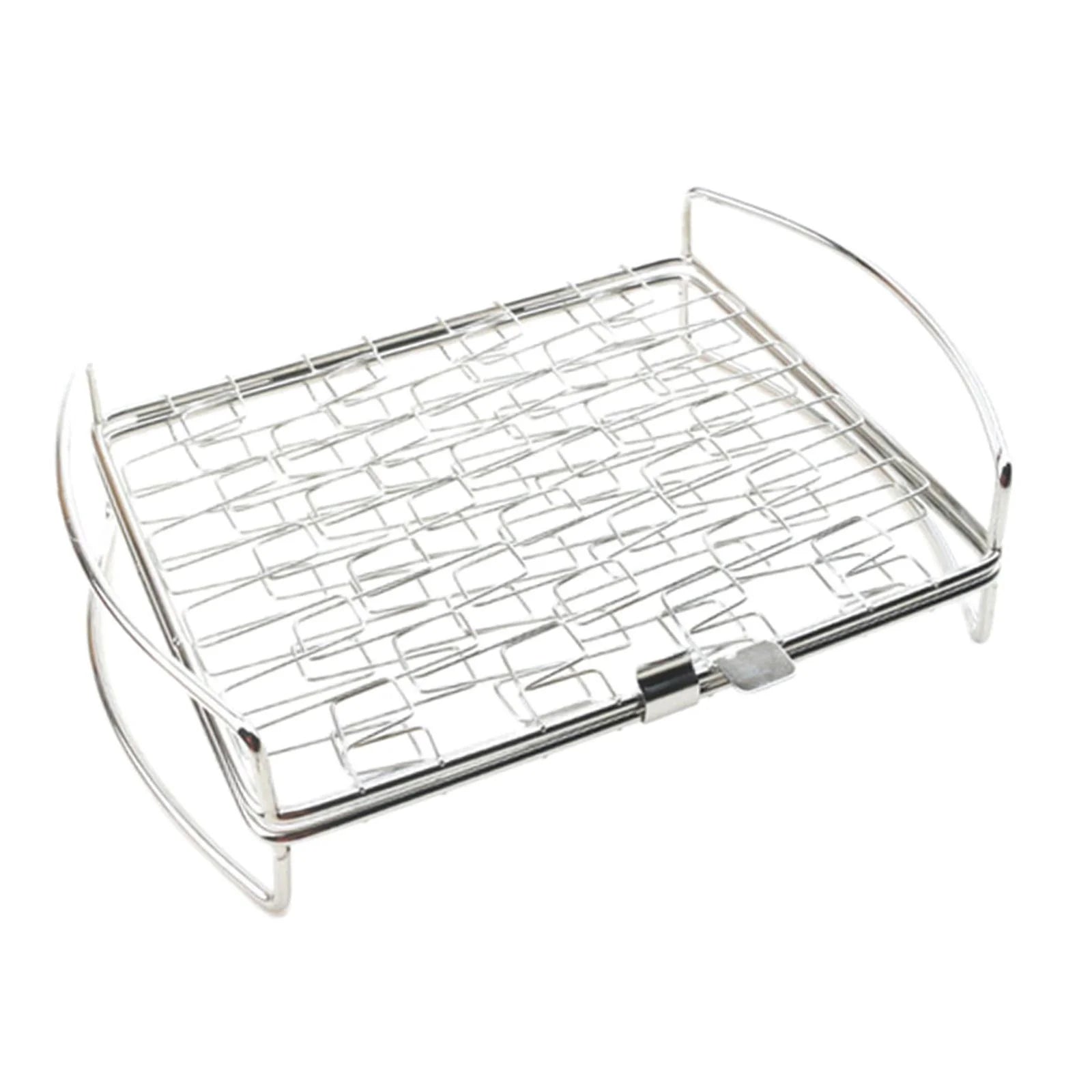Stainless Steel Grill Basket Folding Grill Net for Outdoor Camping BBQ Accessories Rack for Grilling Fish, Chicken, Meat, Steak, Vegetable, Seafood