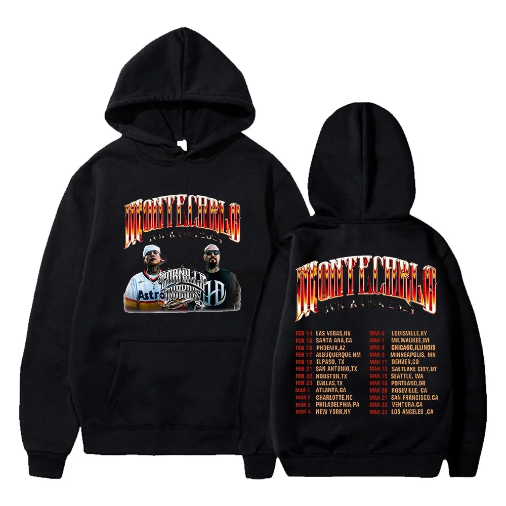 Dharius Tour Hoodie Tornillo Rapper Merch 2024 Long Sleeve Streetwear Women Men Hooded Sweatshirt
