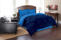 Reversible 3pc Comforter Set King/Cal King Navy/Aqua