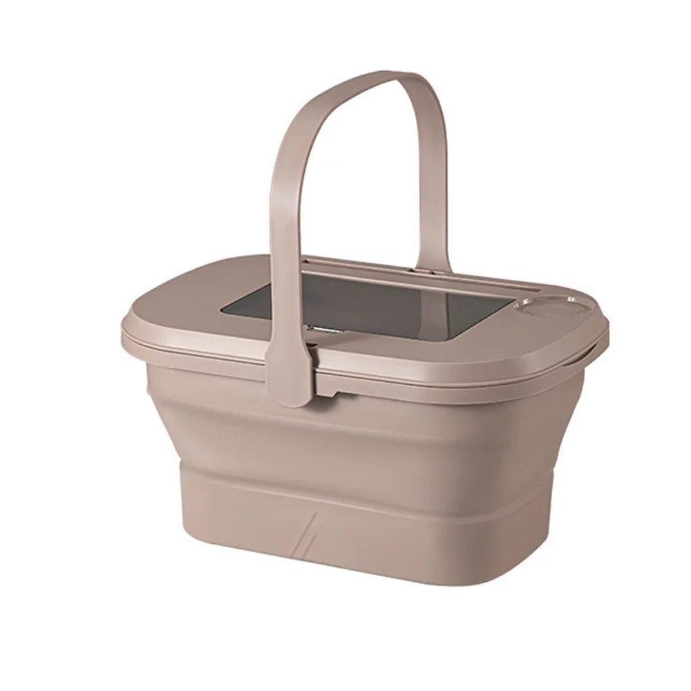 Apexeon Large Capacity BBQ Fishing Beverages and Fruits Storage Box - Folding Picnic Camping Storage Basket