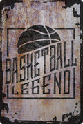 Basketball legend fancy ball life hoops sports game team player Beige Wall Art Decor Funny Gift 12 x 18 Inch