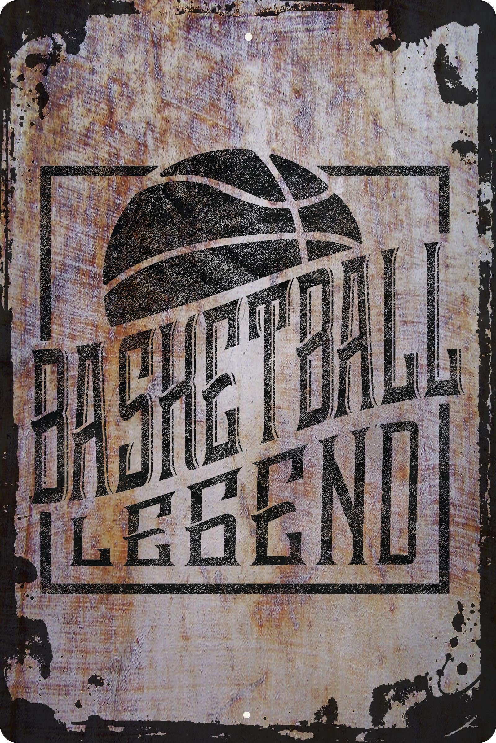 Basketball legend fancy ball life hoops sports game team player Beige Wall Art Decor Funny Gift 12 x 18 Inch