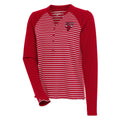 Women's Antigua  Red Chicago Bulls Maverick Long Sleeve Henley T-Shirt