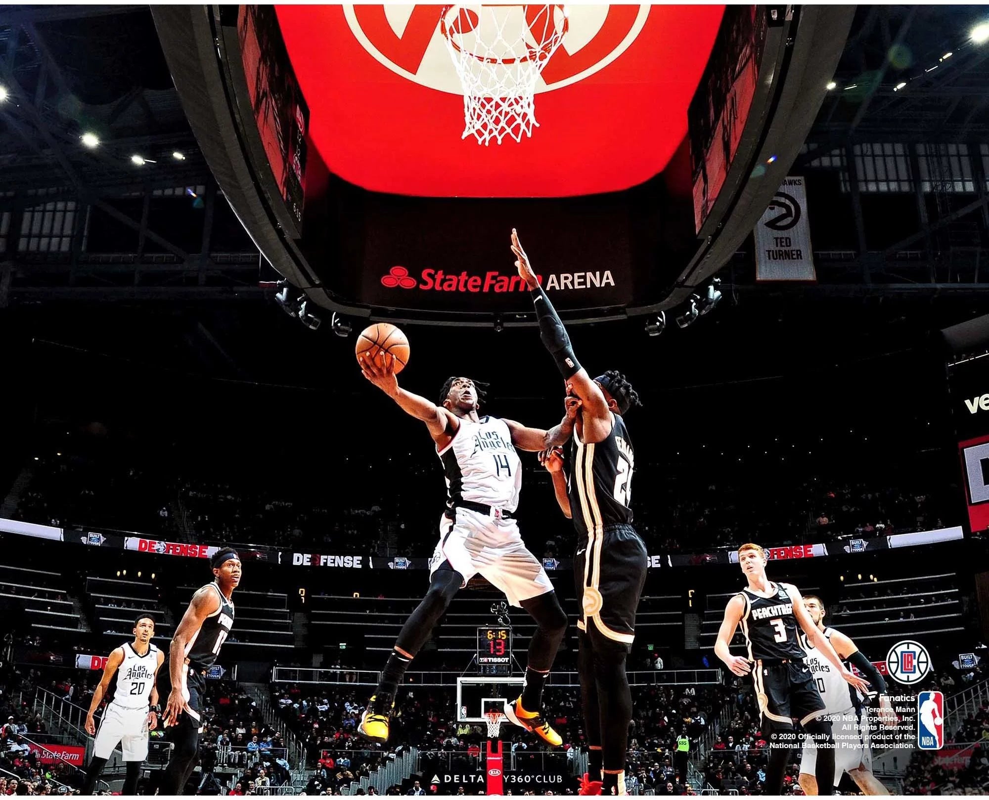 Terance Mann LA Clippers Unsigned Layup Photograph