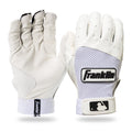 Franklin Sports Digitek Batting Glove Pair - White/White - Adult Small