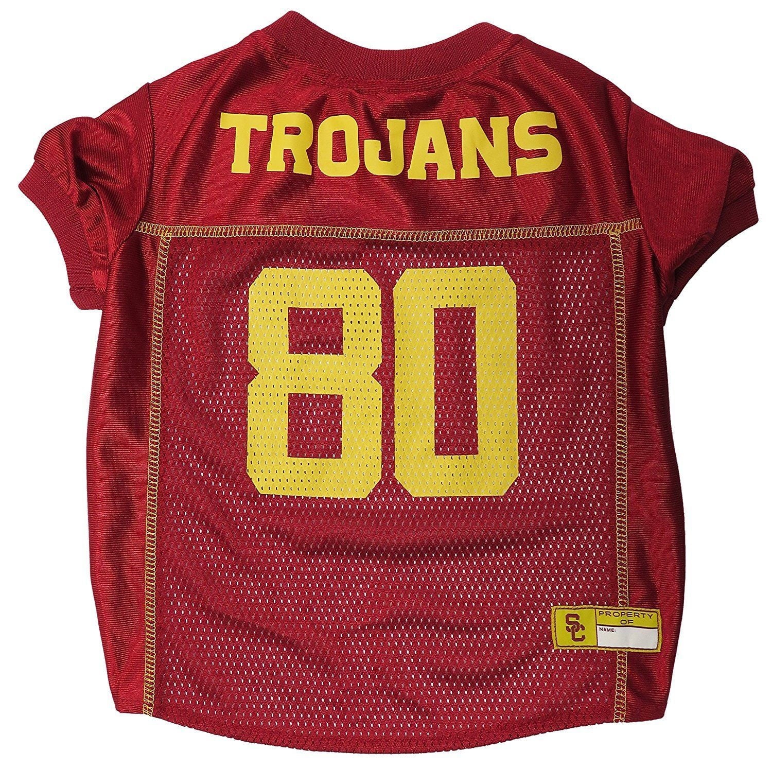 Pets First Collegiate USC Trojans Football/Basketball Mesh Jersey for Pet Dog. available in 40+ Teams - Medium