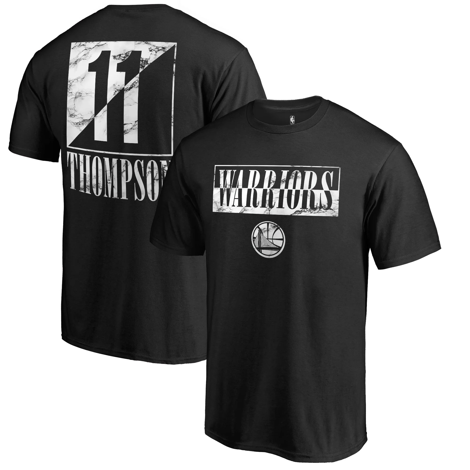 Men's Fanatics Branded Klay Thompson Black Golden State Warriors Yin & Yang Name and Number T-Shirt