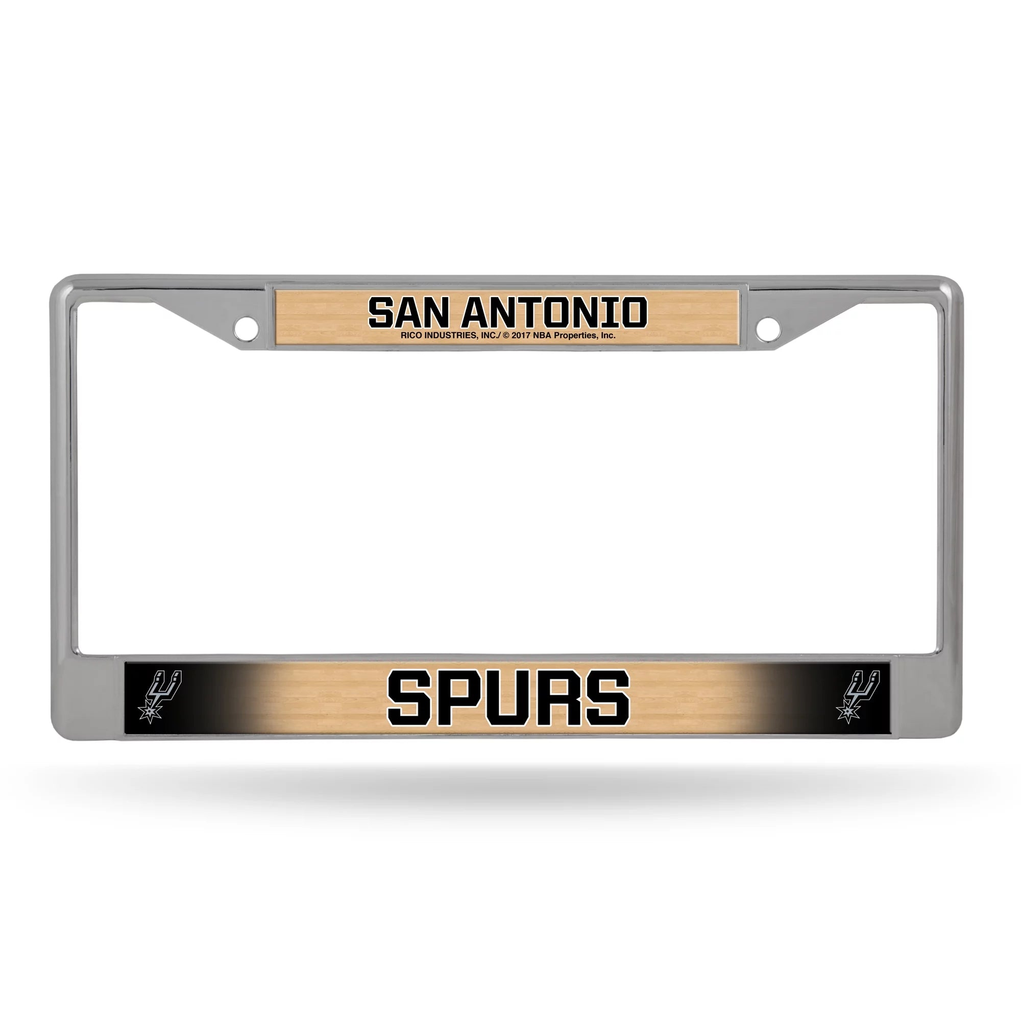 San Antonio NBA Spurs Chrome Metal License Plate Frame