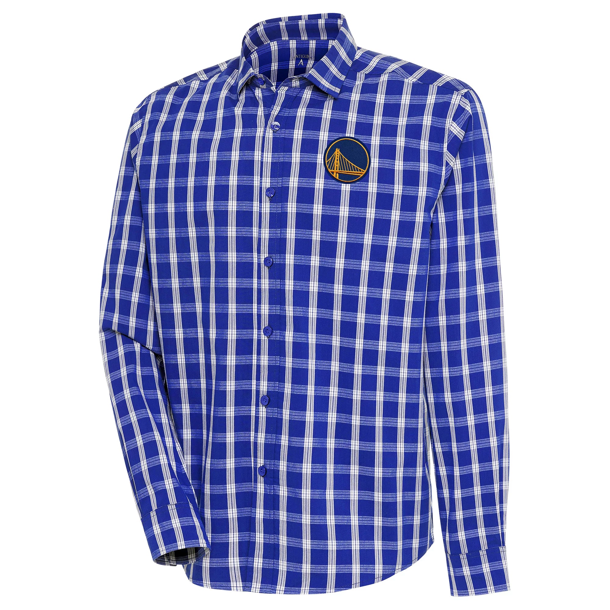 Men's Antigua  Royal Golden State Warriors Carry Long Sleeve Button-Up Shirt