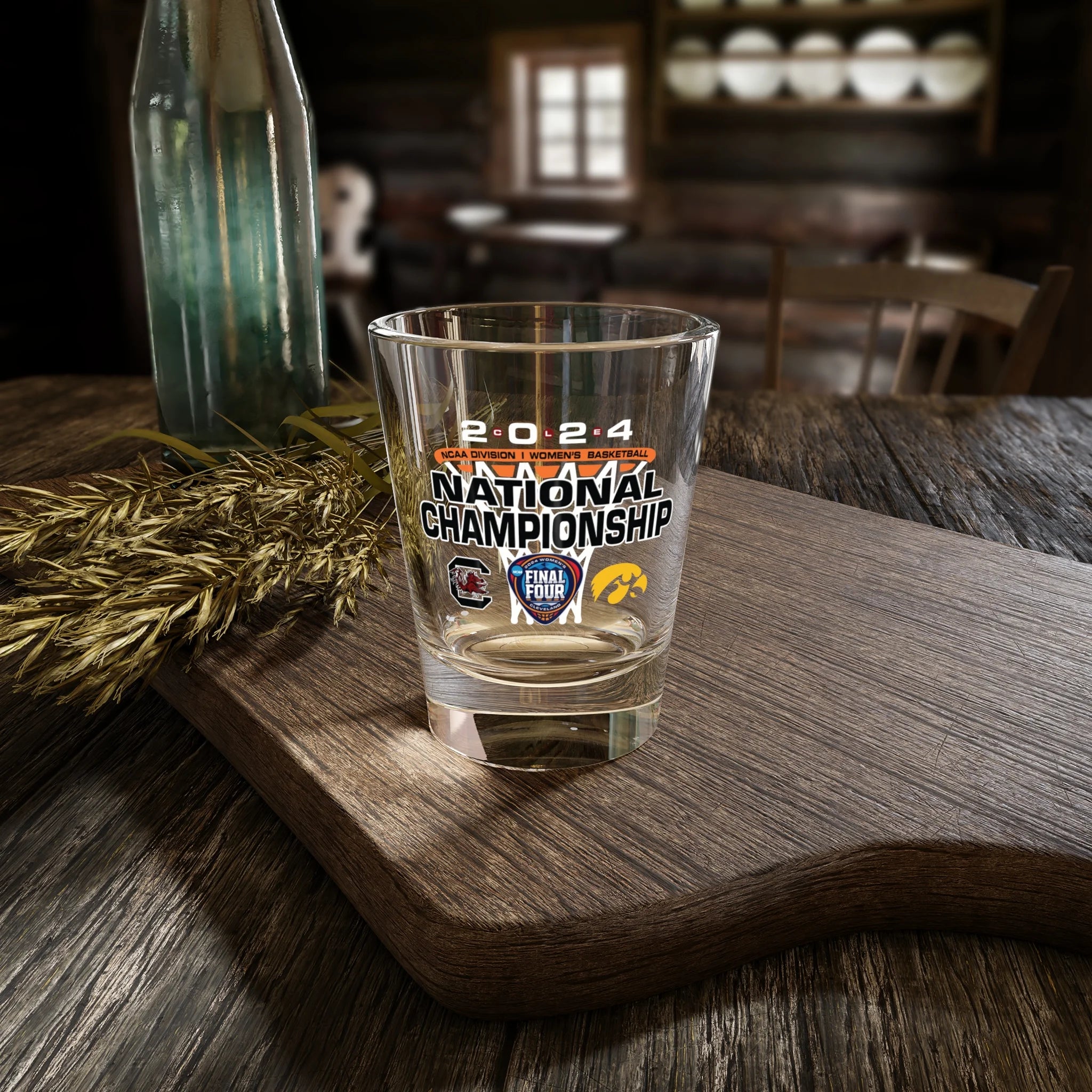 2024 NCAA National Championship Women's Basketball SC VS H Shot Glass,1.5oz