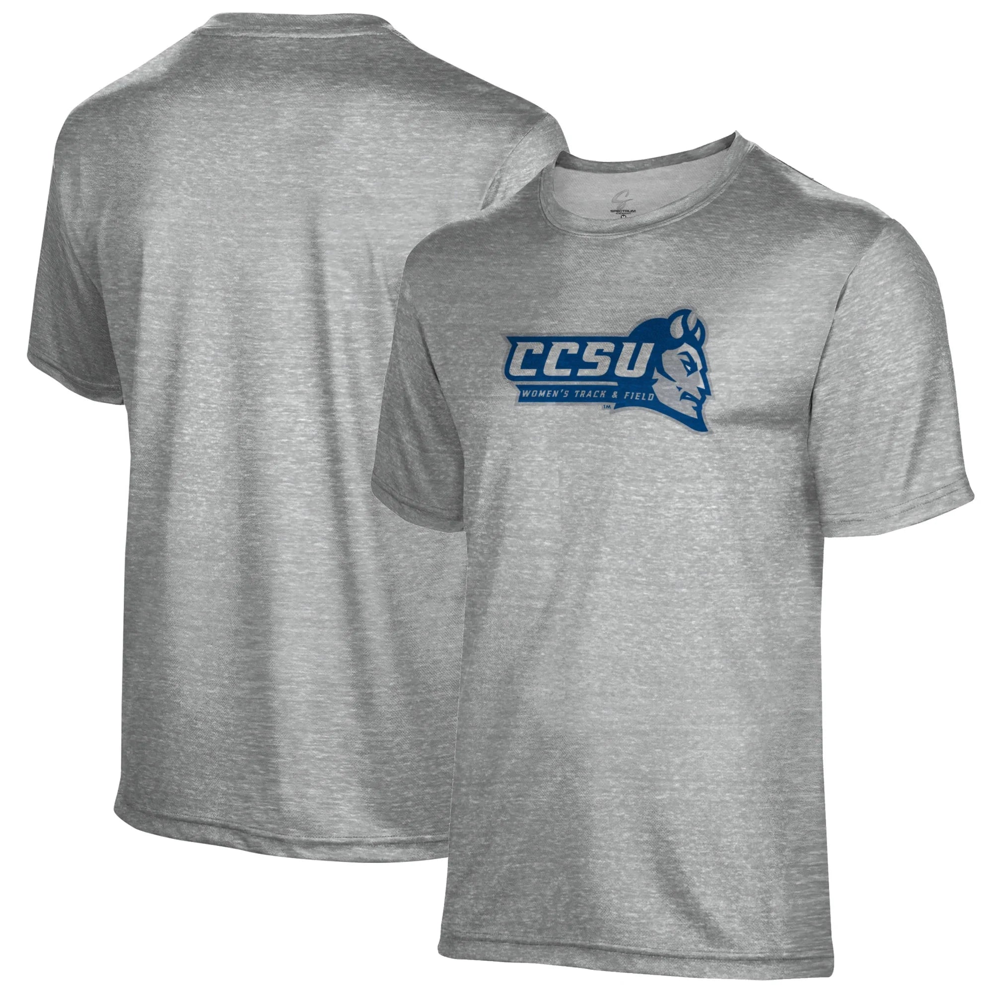 Men's Gray Central Connecticut State Blue Devils Women's Track & Field Name Drop T-Shirt