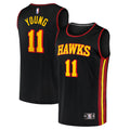 Men's Fanatics Branded Trae Young Black Atlanta Hawks Fast Break Replica Jersey - Statement Edition