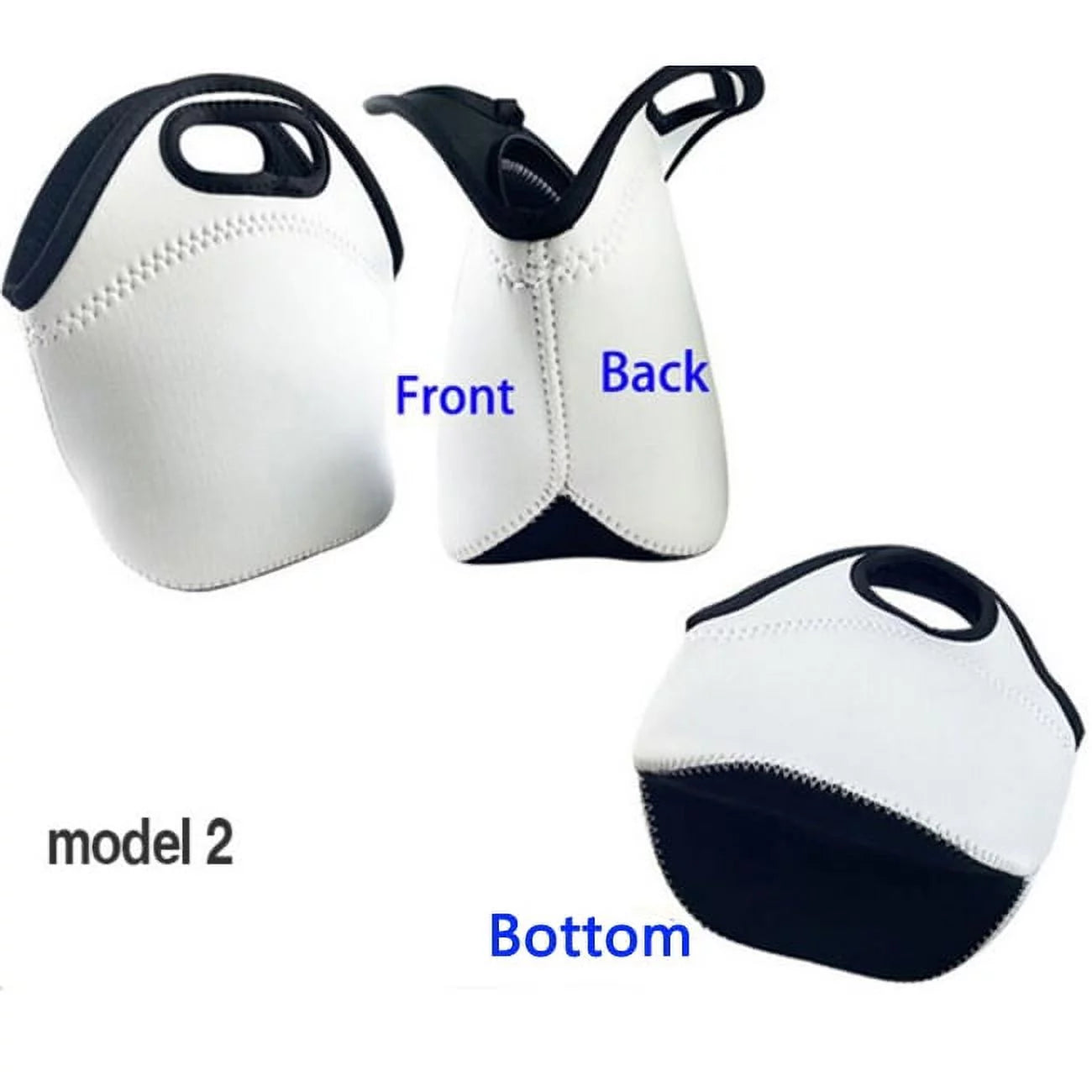 Sublimation Kids School Lunch Box Tote Bag Insulated Neoprene Thermal Food Lunch Cooler Bag 6pcs