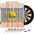 NBA Dart Cabinet Set with Darts and Board - City - Golden State Warriors