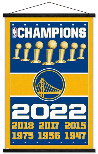 NBA Golden State Warriors - Champions 22 Wall Poster with Magnetic Frame, 22.375 x 34