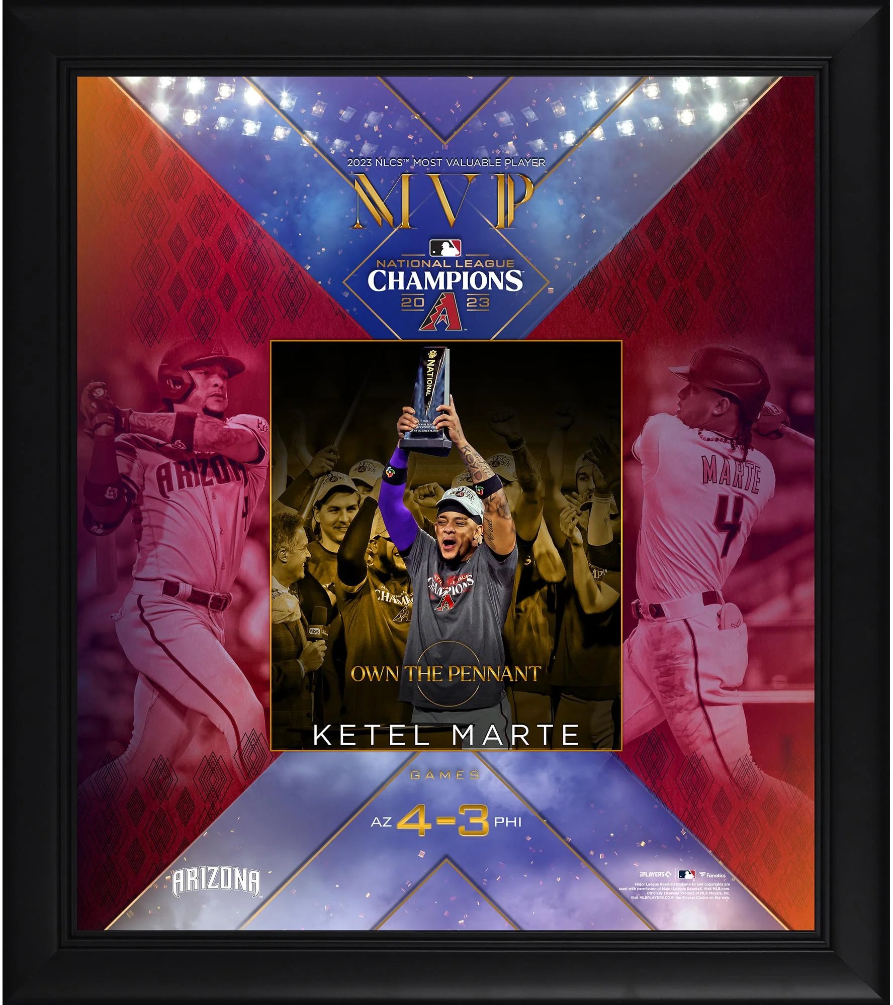Ketel Marte Arizona Diamondbacks Framed 15 x 17 2023 National League Championship Series MVP Collage