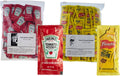 Slide Seal Bag of 50 Total Heinz Ketchup & French's Mustard Condiment Packs - 25 Single Serve Packets of Each: Ketchup & Mustard w/ Plastic Food Bag & Slide Seal  Perfect for Boxed Lunches, BBQ, Picn