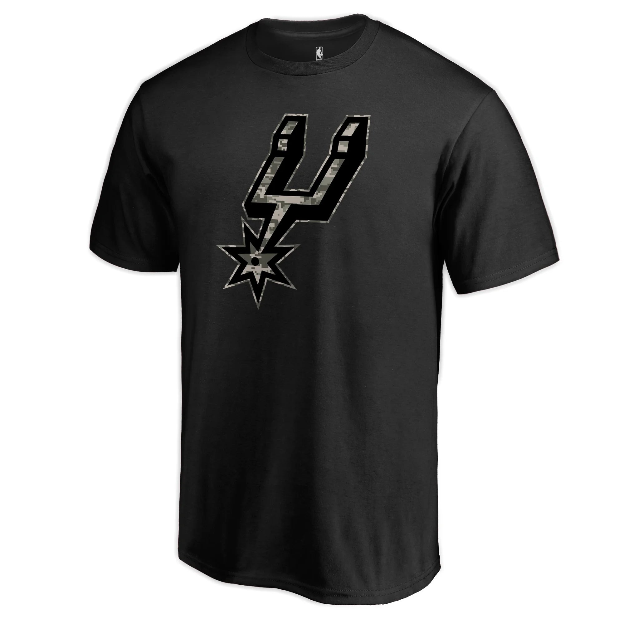 Men's Fanatics Branded Black San Antonio Spurs Cloak Camo T-Shirt