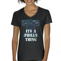It's a Philly Thing Funny Women's V-Neck T-shirt Philadelphia Championship City of Brotherly Love Football League Fan Tee