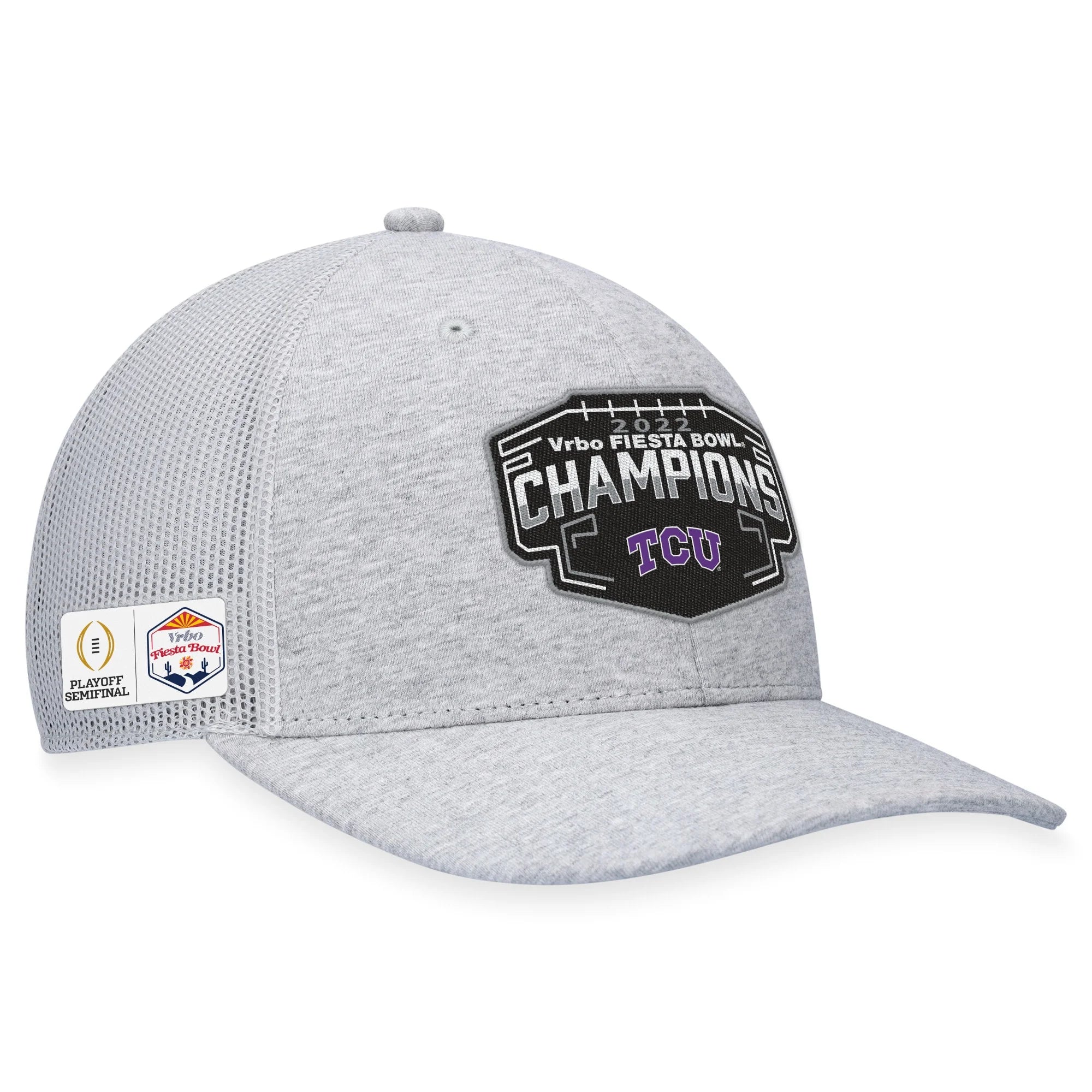 Men's Top of the World  Heather Gray TCU Horned Frogs College Football Playoff 2022 Fiesta Bowl Champions Adjustable Hat - OSFA