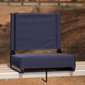 Flash Furniture Ultra-Padded Stadium Chair - 18W x 14D x 18H - 18W x 14D x 18H Navy blue