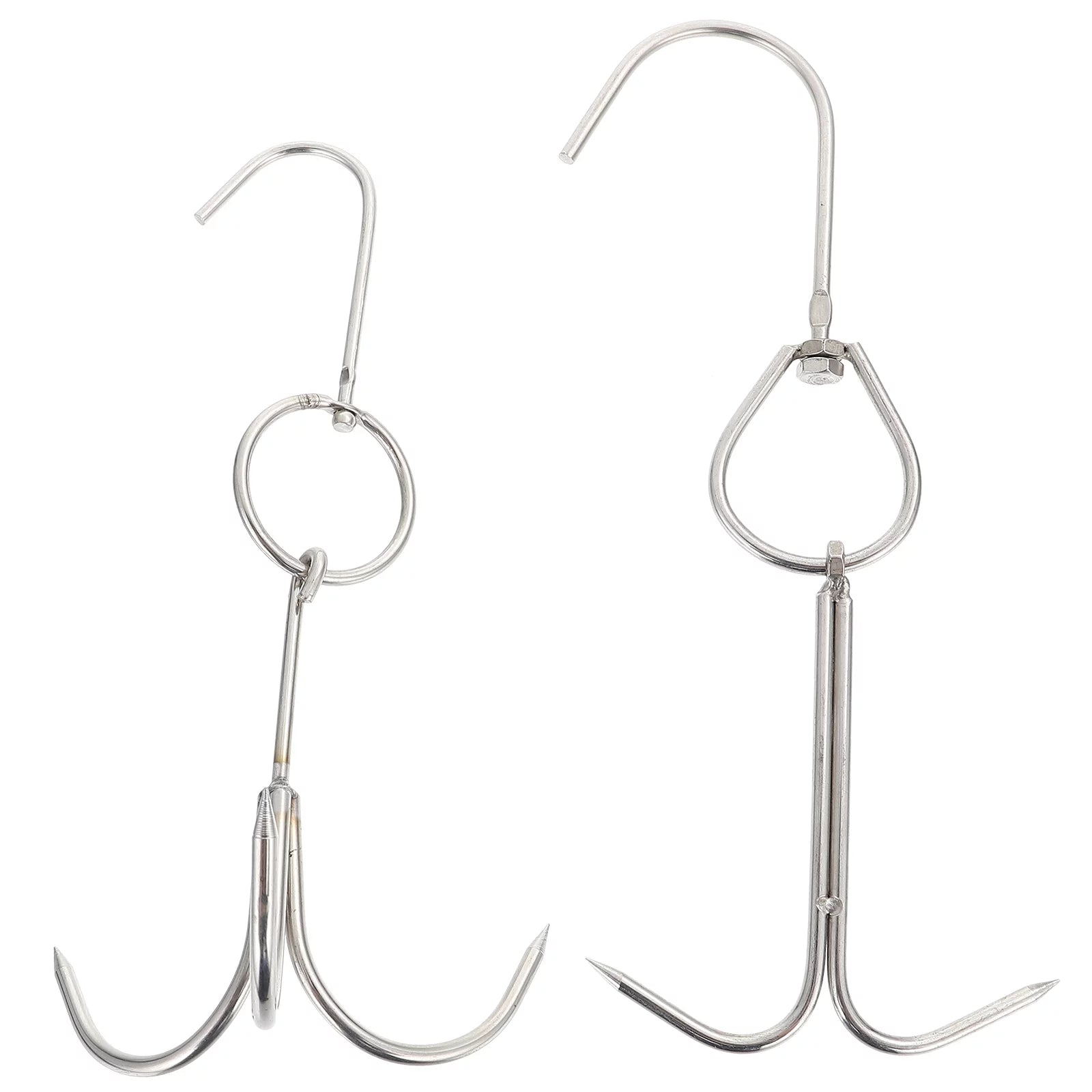2pcs BBQ Grill Hanger Meat Hanging Hooks Stainless Steel Pork Meat Hooks