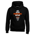 Shop4Ever Men's Eat Sleep Basketball Repeat Hooded Sweatshirt Hoodie Small Black