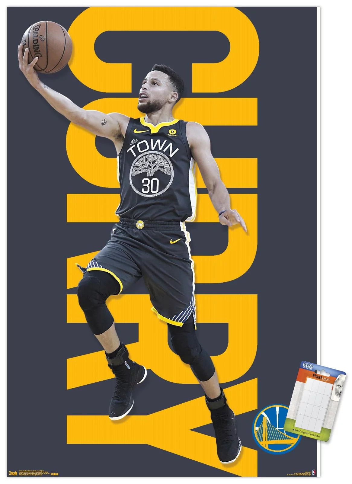 NBA Golden State Warriors - Stephen Curry 18 Wall Poster, 14.725 x 22.375