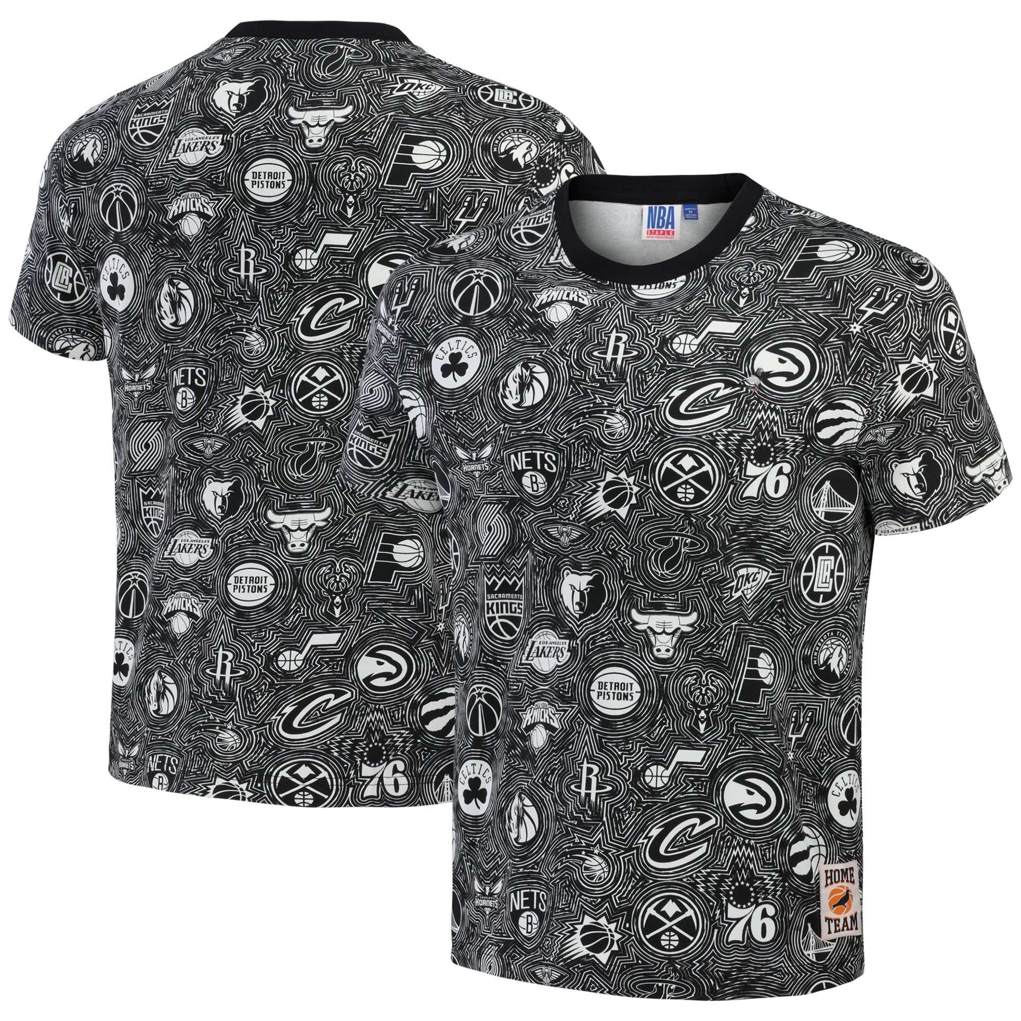 Men's NBA x Staple Black All Teams Fusion T-Shirt