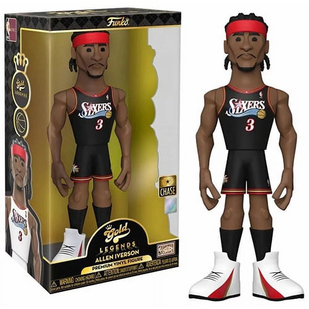 Funko GOLD NBA Allen Iverson CHASE (Black 76ers Jersey) 12 Figure