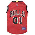 Pets First NBA Chicago Bulls Mesh Basketball Jersey for DOGS & CATS - Licensed, Comfy Mesh, 21 Basketball Teams / 5 sizes