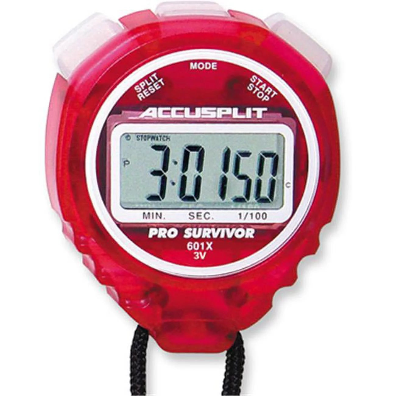 Accusplit A601XCH Pro Survivor Stopwatch with Cherry Case