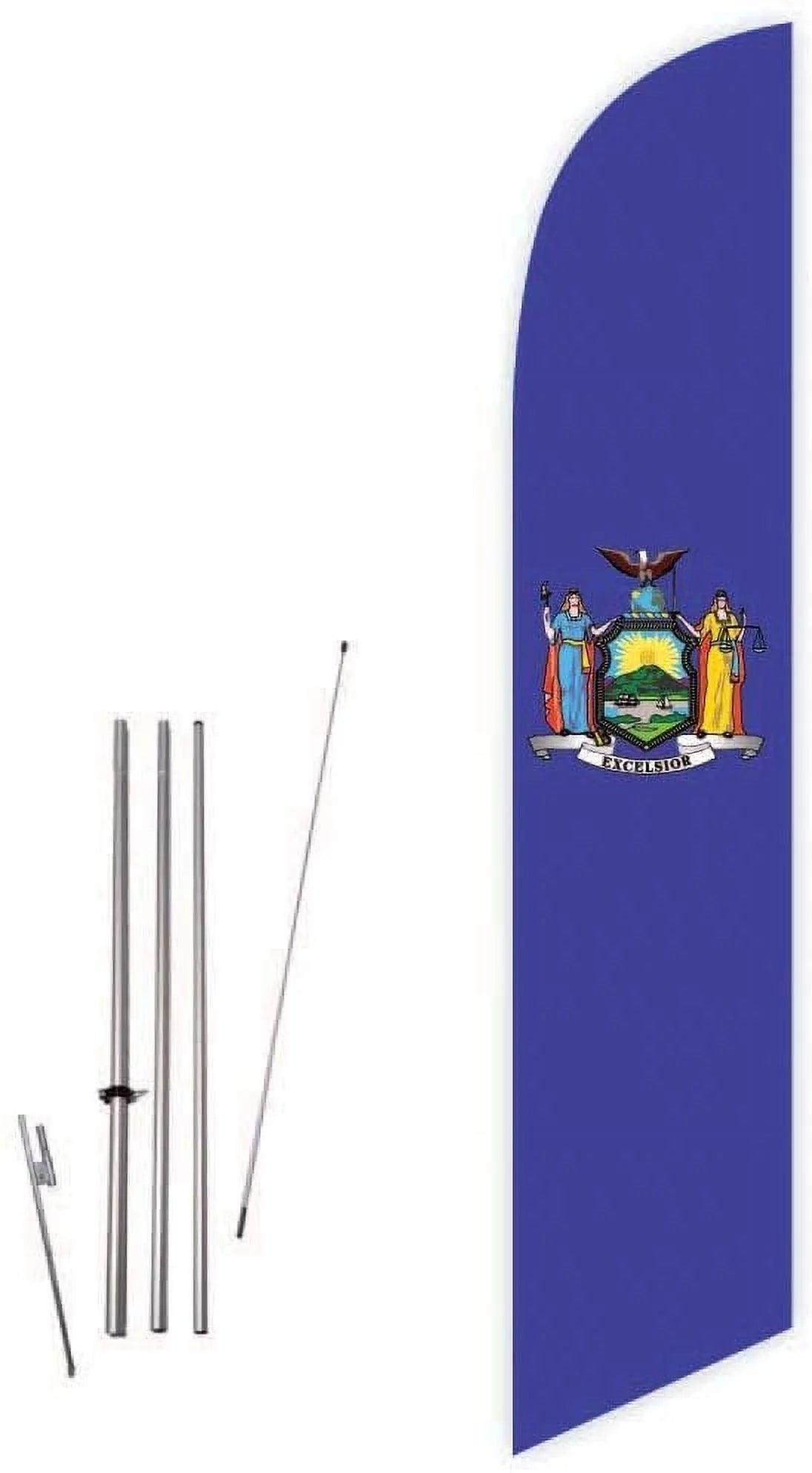 Cobb Promo New York Feather Flag with Complete 15ft Pole kit and Ground Spike