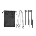 Grill Pan Tripod, Campfire Grill Tripod Stand, Bakeware Support Rack Compact Baking Pan Tripod Cooker Grill Tripod for BBQ, Picnic, Outdoor with Chain