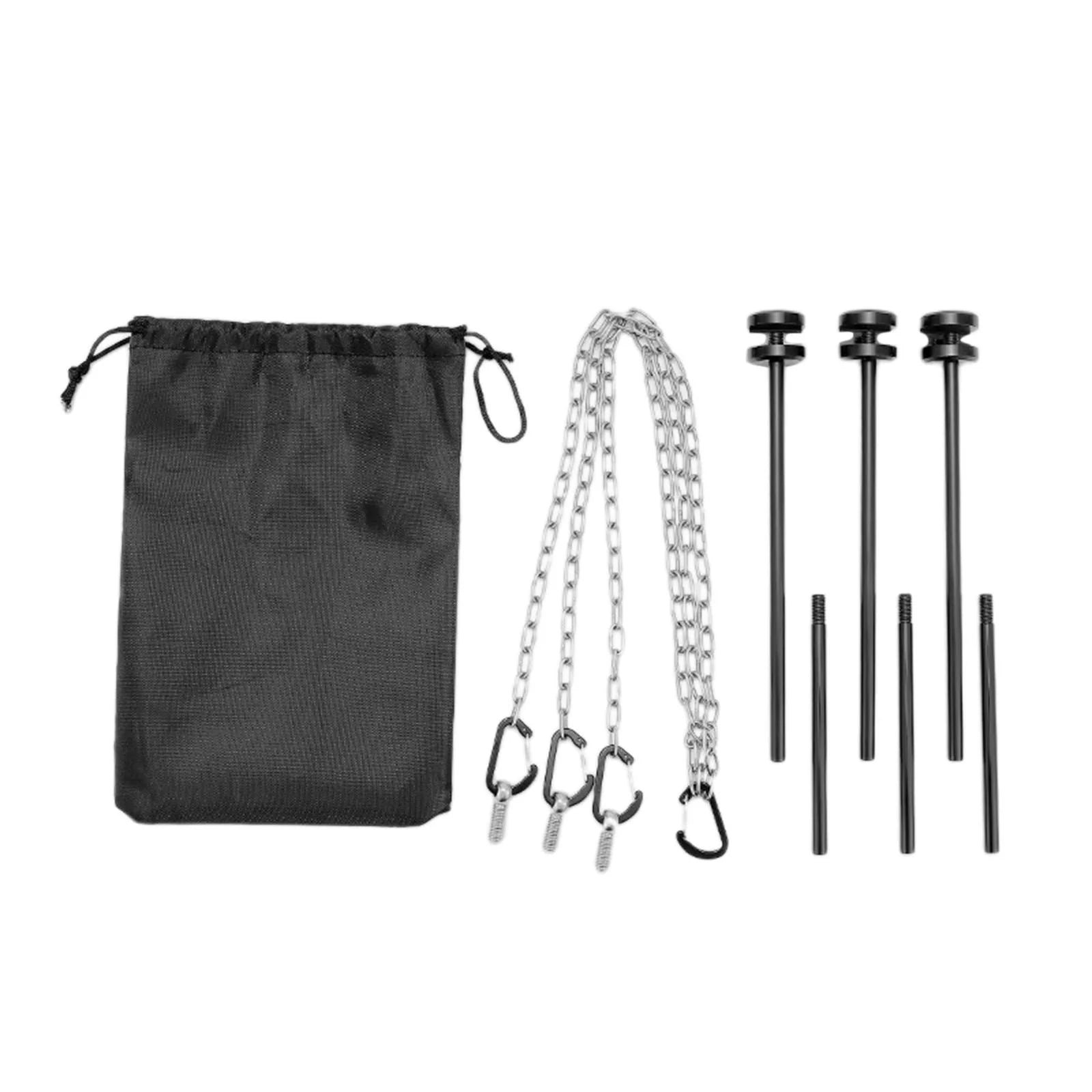 Grill Pan Tripod, Campfire Grill Tripod Stand, Bakeware Support Rack Compact Baking Pan Tripod Cooker Grill Tripod for BBQ, Picnic, Outdoor with Chain