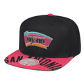 Men's Mitchell & Ness NBA San Antonio Spurs Black/Red Snapshot HWC Snapback - OSFA