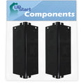 2-Pack BBQ Grill Heat Shield Plate Tent Replacement Parts for Charbroil 463360306 - Compatible Barbeque Porcelain Steel Flame Tamer, Flavorizer Bar, Vaporizer Bar, Burner Cover 11 3/4