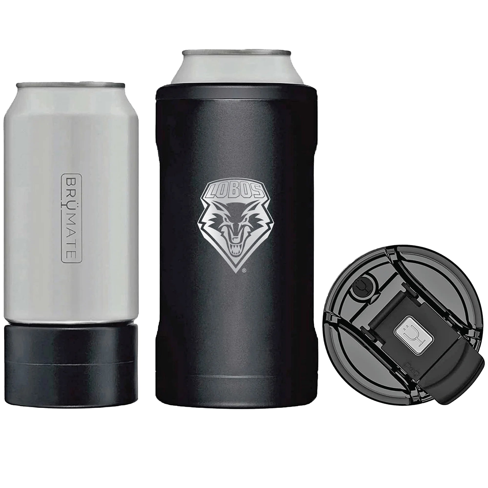 BruMate  New Mexico Lobos Primary Logo Hopsulator Trio Can Cooler