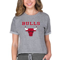 Concepts Sport Gray Chicago Bulls NBA Women's Concepts Mainstream Terry SS Top