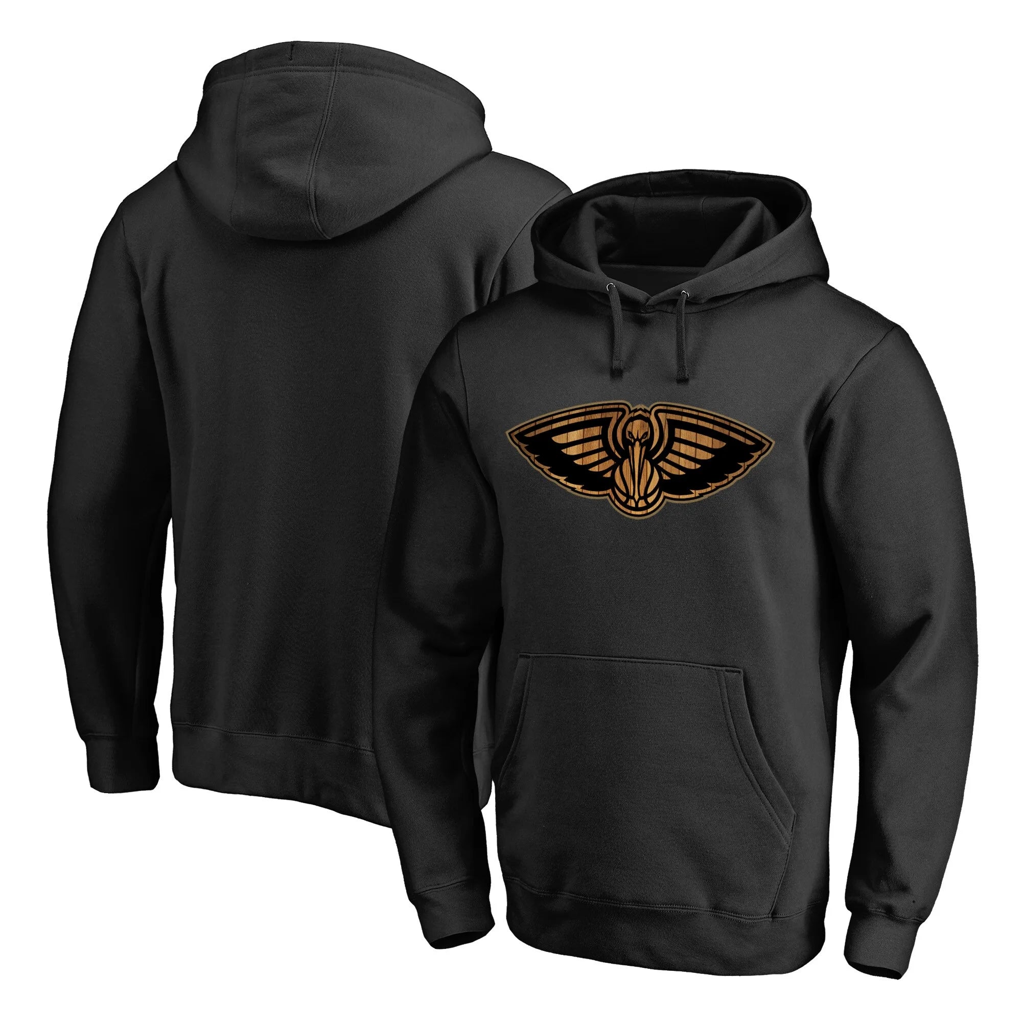 Men's Fanatics Branded Black New Orleans Pelicans Hardwood Pullover Hoodie
