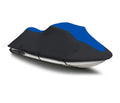 BLACK / BLUE HEAVY-DUTY, 600 DENIER Cover Compatible for Polaris Freedom 2002 2003 2004 Travel Jet Ski Cover PWC Covers