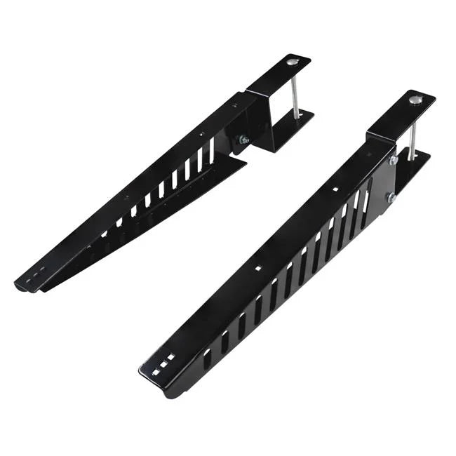 RV Bumper-Mounted Cargo Support Arms without Optional Adjustable Brace