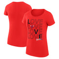 Women's G-III 4Her by Carl Banks Red Chicago Bulls Basketball Love Fitted T-Shirt