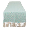 Aqua Handloom Chevron Table Runner 15x108