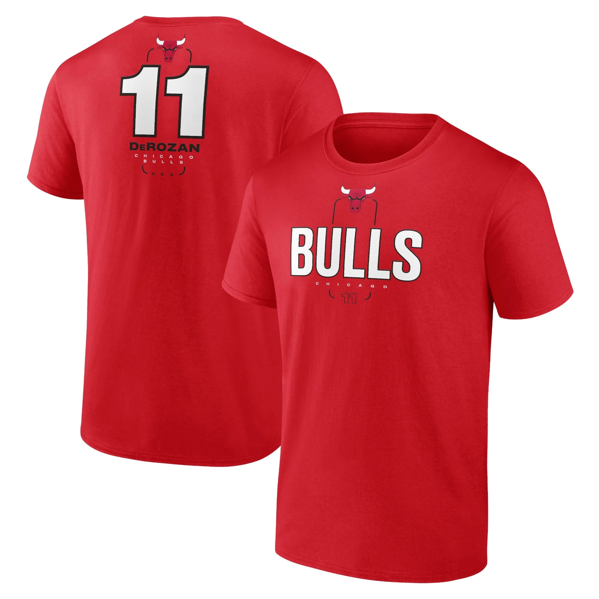 Men's Fanatics Branded DeMar DeRozan Red Chicago Bulls Behind The Back Name & Number T-Shirt