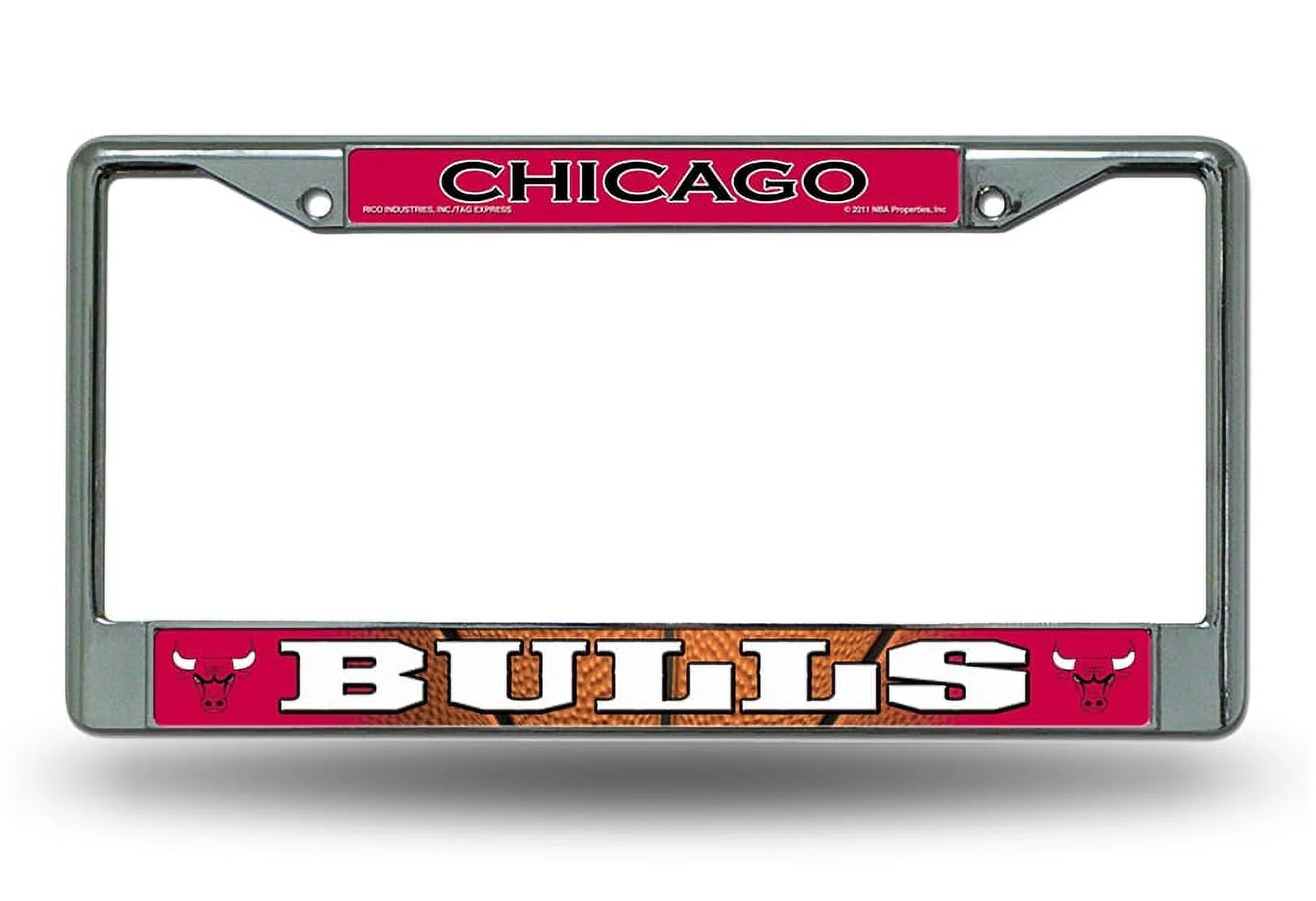 Chicago NBA Bulls Chrome Metal License Plate Frame