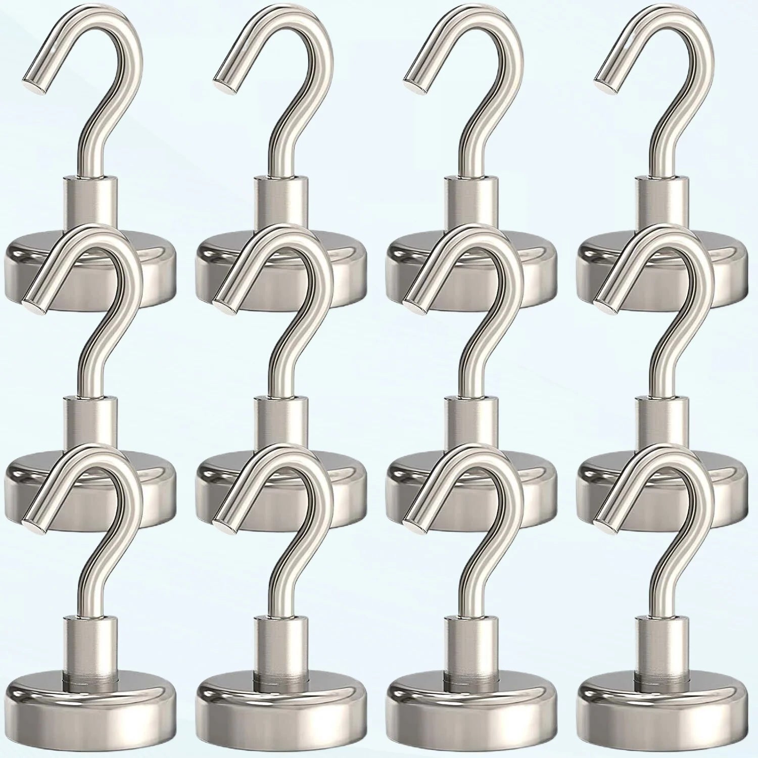 Magnetic Hooks Heavy Duty, 35 lbs Magnets with Hooks for Hanging, Magnet Hooks for Cruise, Grill, Fridge, Kitchen Pack of 12