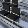BizChair Set of 2 500 lb. Rated Lightweight Stadium Chair with Ultra-Padded Seat, Black